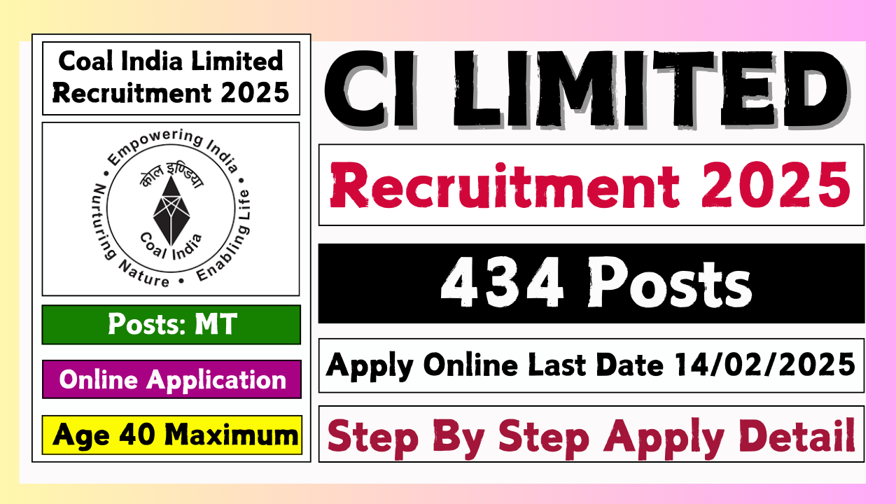 Coal India Limited Recruitment 2025